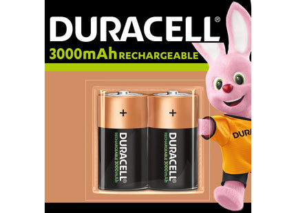 Duracell 75052458, 10 x Rechargeable C 3000 mAh Batteries, pack of 2, Black (20 Batteries)