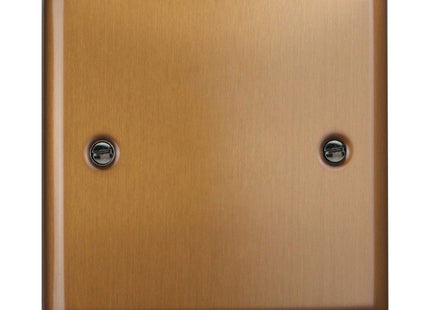Varilight Urban Brushed Bronze Single Blank Plate