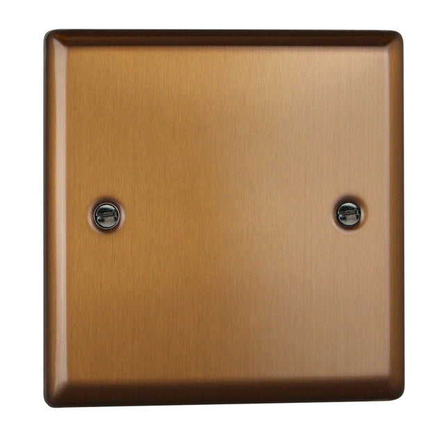 Varilight Urban Brushed Bronze Single Blank Plate