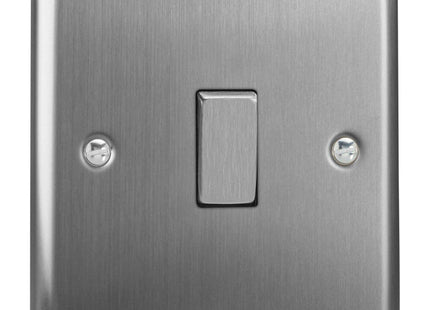 Varilight XT1D Rocker Switches Chrome 1-Gang Brushed Steel,91x91x25mm