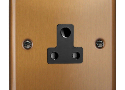 Varilight XYRP5AB.BZ Urban Brushed Bronze 1-Gang 5A Round Pin Plug Socket