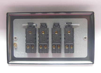 Varilight 4-Gang 10A 1- Or 2-Way Rocker Switch (Twin Plate)