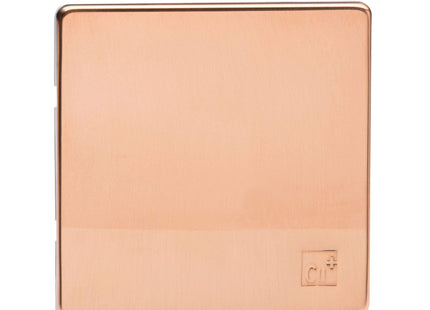 Varilight XDYSBS.AC Screwless Antimicrobial Copper 1-Gang Single Blank Plate