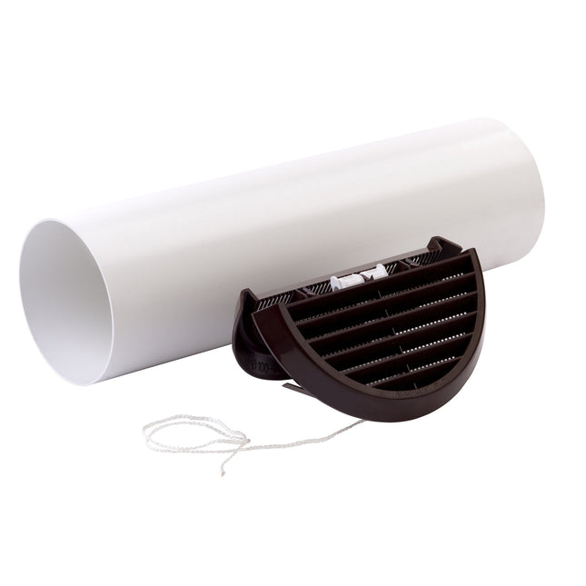 Xpelair SSWKBR Simply Silent Wall Kit Brown, Round/White