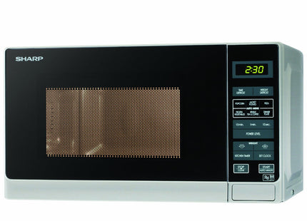 Sharp R272SLM Solo Touch Control Microwave, 20 Litre capacity, 800W, Silver