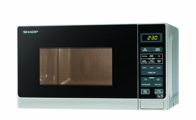 Sharp R272SLM Solo Touch Control Microwave, 20 Litre capacity, 800W, Silver