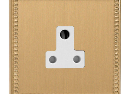 Varilight 1-Gang (Single), 5 Amp Round Pin Socket, Dimension Screwless Jubilee Brushed Brass XDYRP5AWS.JB
