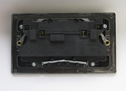 Varilight 2-Gang 13A Double Pole Switched Socket With Metal Rockers