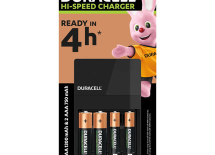 Duracell 4 hours Battery Charger with 2 x AA and 2 x AAA