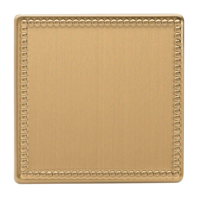 Varilight 1-Gang (Single), Blank Plate, Dimension Screwless Jubilee Brushed Brass XDYSBS.JB