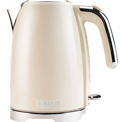 Haden Brighton Cornish Cream Kettle Jug-Style Electric Fast Boil Kettle Stainless Steel Body Boil Dry Protection Water Window And Scale 3000W 1.7L