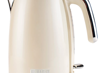 Haden Brighton Cornish Cream Kettle Jug-Style Electric Fast Boil Kettle Stainless Steel Body Boil Dry Protection Water Window And Scale 3000W 1.7L