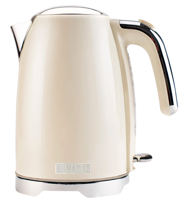 Haden Brighton Cornish Cream Kettle Jug-Style Electric Fast Boil Kettle Stainless Steel Body Boil Dry Protection Water Window And Scale 3000W 1.7L