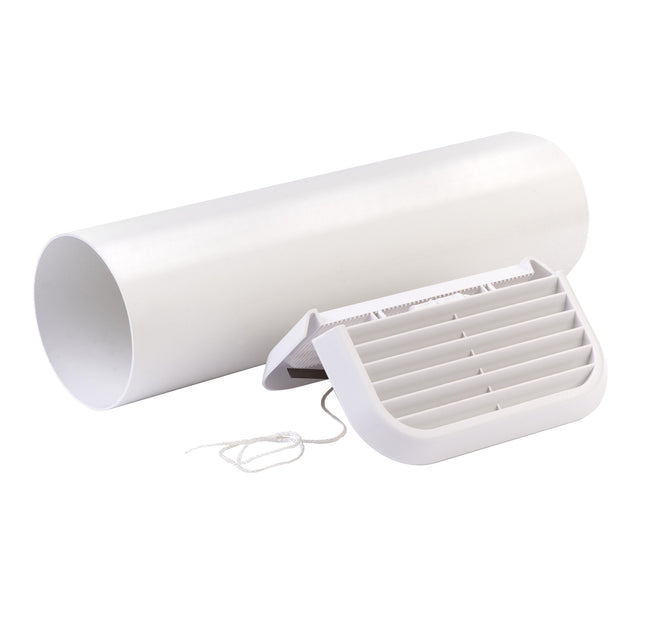 Xpelair SSWKWS Simply Silent W/Round Wall Kit White