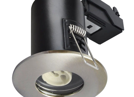 V-TAC VT-702 GU10 Shower FIRE Rated Downlight Fitting IP65-SATIN Nickel