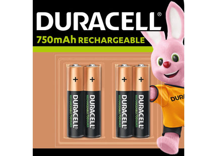 Duracell Rechargeable AAA 750 mAh Batteries,10 x pack of 4 (40 batteries)