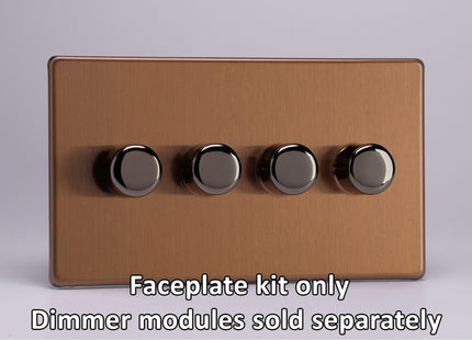 Varilight 4-Gang Matrix Kit For Rotary Dimmers (Twin Plate) 