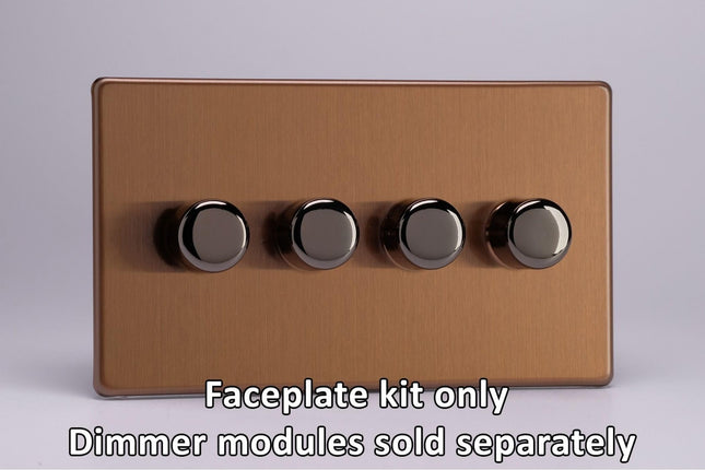 Varilight 4-Gang Matrix Kit For Rotary Dimmers (Twin Plate) 