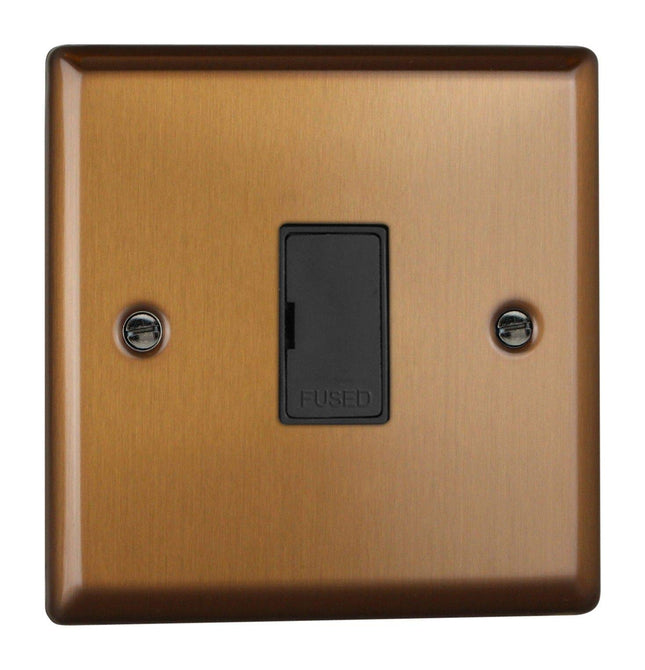 Varilight XY6UB.BZ Urban Brushed Bronze 1-Gang 13A Unswitched Fused Spur