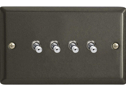 Varilight XPT9 Toggle Switches Graphite Chrome