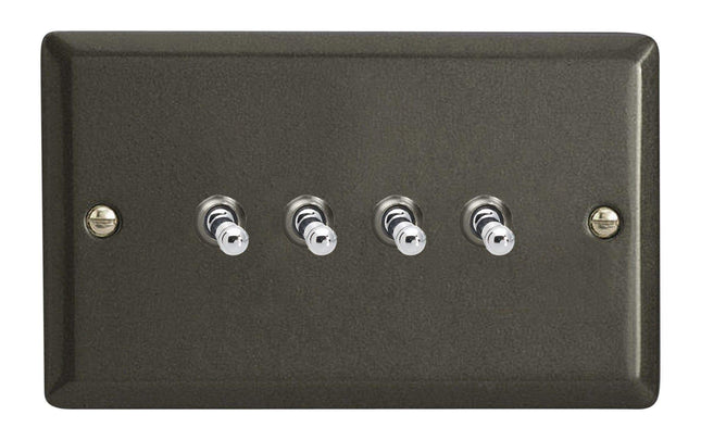 Varilight XPT9 Toggle Switches Graphite Chrome