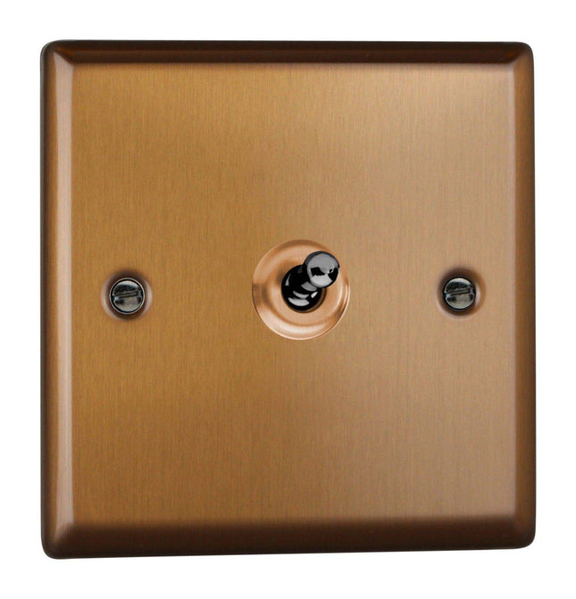 Varilight Urban Brushed Bronze 1-Gang Intermediate Toggle Switch