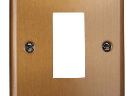 Varilight XYG1.BZ Urban Brushed Bronze DataGrid Plate (1 DataGrid Space)
