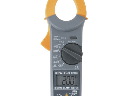 Kewtech KT200 Digital AC Clamp Meter 400A Measures Voltage Tester, AC Current, Resistance, Continuity, Grey