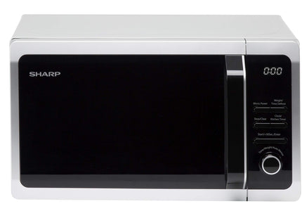 Sharp R274SLM, Solo Digital Microwave, 20 Litre Capacity, 800 W, Silver, Turntable