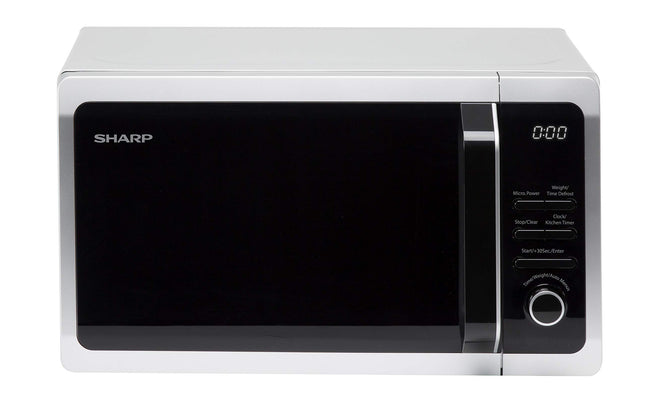 Sharp R274SLM, Solo Digital Microwave, 20 Litre Capacity, 800 W, Silver, Turntable