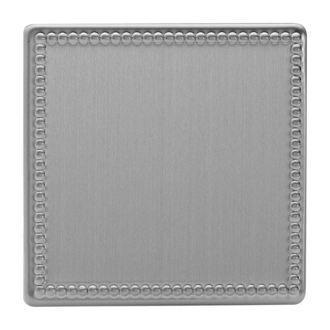 Varilight 1-Gang (Single), Blank Plate, Dimension Screwless Jubilee Brushed Steel XDYSBS.JS