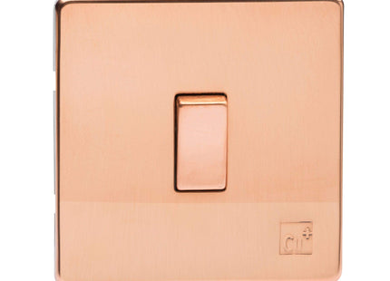 Varilight XDY7S.AC Screwless Antimicrobial Copper 1-Gang 10A Intermediate Rocker Light Switch