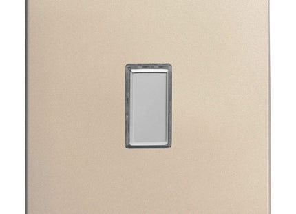 Varilight Eclique 2 1-Gang Tactile Touch Control Dimming Light Switch Slave for use with Eclique2 Master on 2-Way Circuits Satin Chrome JDNES001S