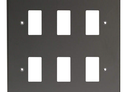 Varilight 6-Gang Grid Plate (Double Twin Plate)