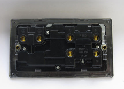 Varilight 45A Cooker Panel With 13A Double Pole Switched Socket Outlet (Red Rocker)