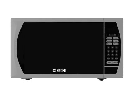 Haden Solo Microwave Oven 9 Power Levels countertop microwave with Defrost & Express Functions Touch Control 30 Minute Manual Timer Silver and Stainless Steel Finish