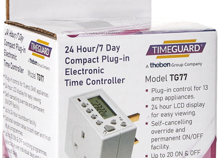 Timeguard TG77 7 Day Compact Electronic Timeswitch 7 Day Compact Electronic Timeswitch