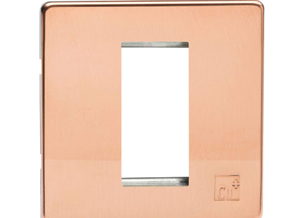 Varilight XDYG1S.AC Screwless Antimicrobial Copper DataGrid Plate (1 Grid Space)