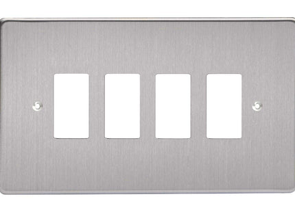 Varilight 4-Gang Grid Plate (Twin Plate)