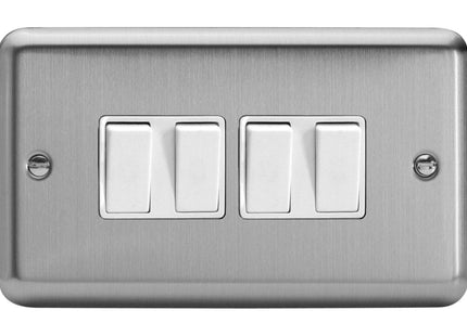 Varilight XS9W Rocker Switches 4 Gang White