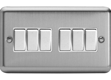 Varilight 6G 1 or 2W 10A Switch Matt Chrome XS96W