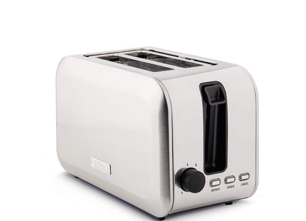 Haden Stoke Toaster- Electric Stainless-Steel Toaster with Reheat and Defrost Functions 750W, Two Slice, Brushed Steel