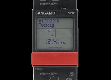 Sangamo Din Rail 2 Module 2Ch 7 Day Time Switch