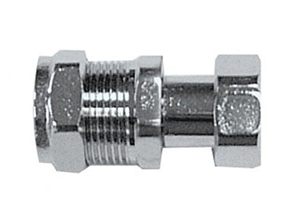 Primaflow Primapack Compression Chrome Straight Tap Connector 15mm x 1/2"