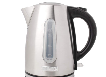 Haden Stoke Cordless Kettle Jug-Style Electric Boiler Kettle, 3000W, 1.7 Litres, Brushed Steel CF59