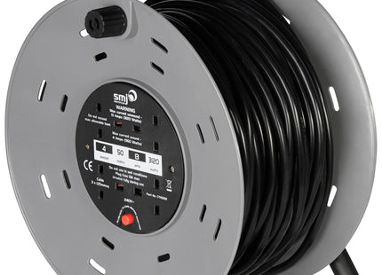 SMJ Electrical CTH5013 Heavy Duty Cable Reel, 3120 W, Black/Grey, 50 meter