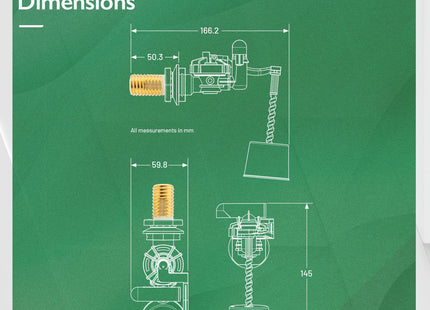 Fluidmaster Torbeck 2 SE Fill Valve 1/2" Brass - 720U-071-P25