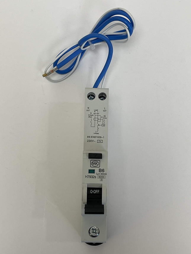 MK 6a / 6 AMP RCBO B TYPE 30ma AC SENTRY 1 MOD 7932s