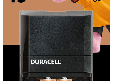 Duracell CEF27EU 45 Minute Charger with 2 x AA & 2 x AAA Batteries, Black