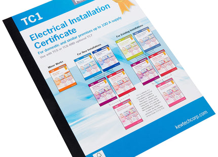 Kewtech TC1 Electrical Installation Certificates New 18th Edition